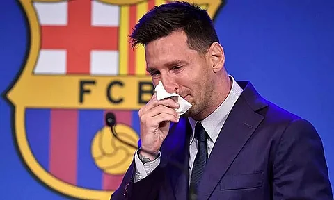 Tissue Paper Used by Lionel Messi During Barcelona Farewell Is Up For Sale at $1 Million
