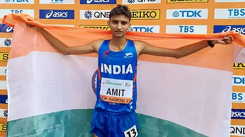 Amit Khatri wins silver in 10km race walk
