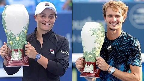 Zverev, Barty clinch Cincinnati Masters titles