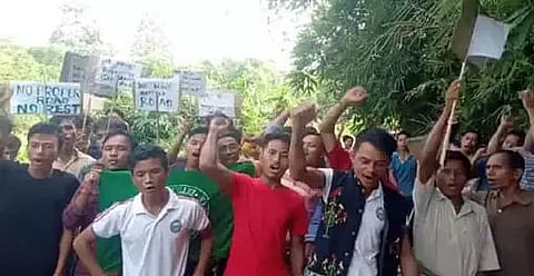Karbi Students' Association stages protest against non-fulfilment of demands