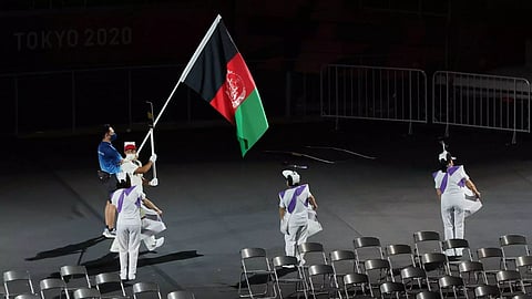 Afghanistan flag included without athletes