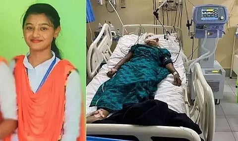 Asom Jatiya Mahila Parisad staged protest against Nandita's death in Nalbari