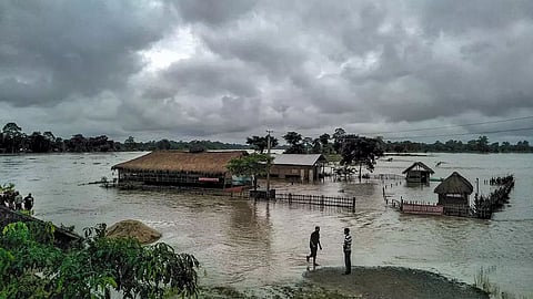Flash floods caused by Brahmaputra and Lali submerge extensive area under Jonai RC