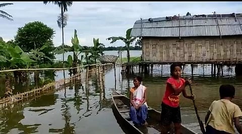 Assam Floods: Flood affects Lakhimpur district, 155 revenue villages inundated