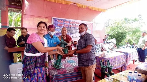 Tube wells distributed by NGO to 30 villages under Bordumsa circle