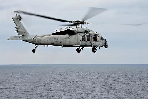 US Navy helicopter crashes