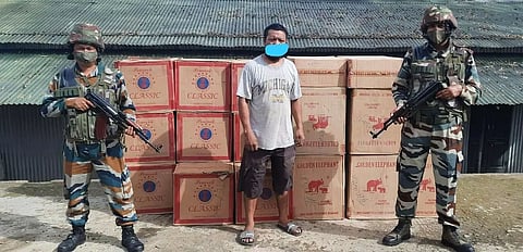 Assam Rifles seized foreign-origin cigarettes in Mizoram