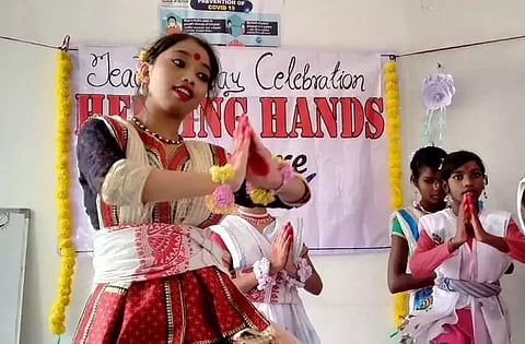 Children Home inmates of Keshav Baheti Surjyaday felicitate mentors in Tinsukia