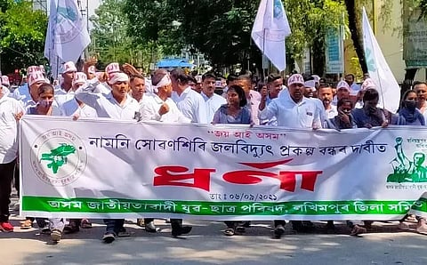 Stir against Subansiri Lower Hydroelectric Project continues across North Assam
