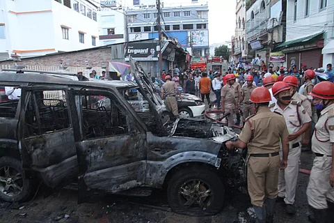 8 CPI-M offices attacked in Tripura, many vehicles burnt