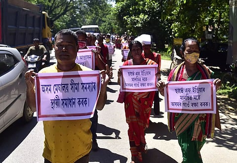 All Rabha Students' Union (ARSU) takes out protest rally, demands permanent settlement of border issues