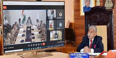 Governor BD Mishra exhorts police officials to be innovative, think out-of-the box
