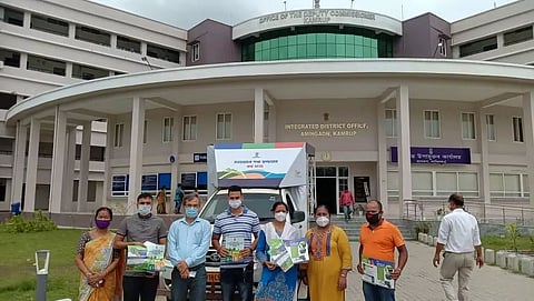 Kamrup District Development Commissioner Narsing Bey welcomes Swachhata Rath Yatra