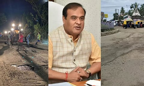 Assam CM Himanta Biswa Sarma's Visit To Silchar Makes The City Roads Porthole Free