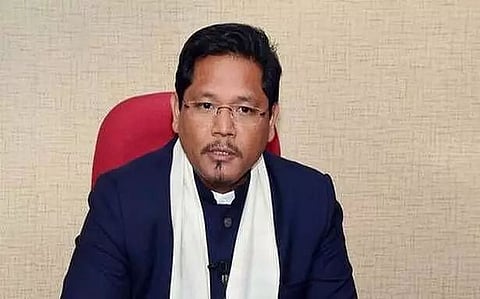 Conrad K Sangma distributes cheques to peasants in Garo Hills