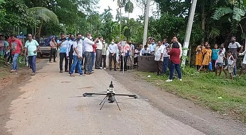 Survey and mapping of villages with drones begin in Kamrup (M) District