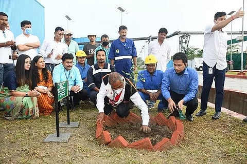 Forest Man of India Jadav Payeng plants saplings on World Habitat Day in Dibrugarh