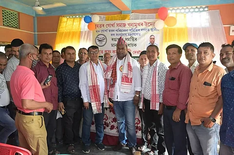 Rangapara MLA Krishna Kamal Tanti felicitated at Gorkha Bhawan