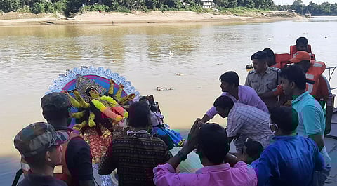 Devotees bid adieu to Goddess on Vijayadashami in Northeast