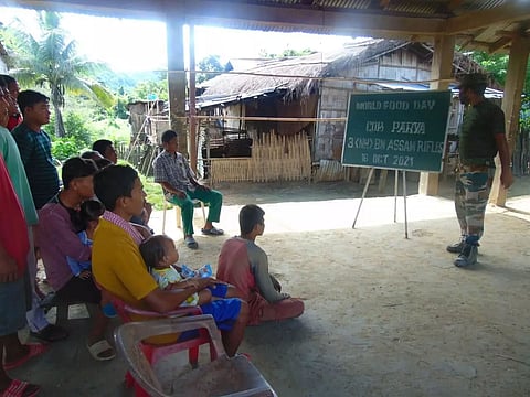Assam Rifles conducts lecture on World Food Day at Parva-I village