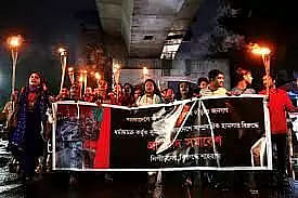 Protest against violence in Bangladesh