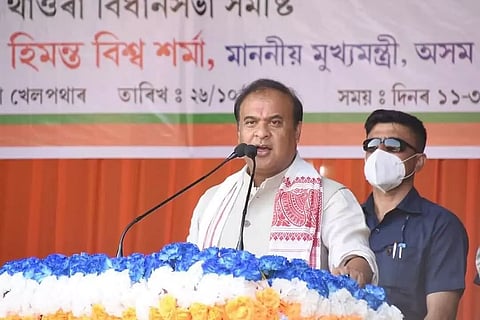 CM Himanta Biswa Sarma campaigns for Sushanta Borgohain in Thowra