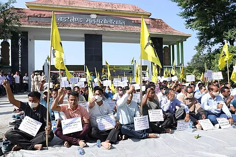 ABSU stages protest in support of their demands in Kokrajhar