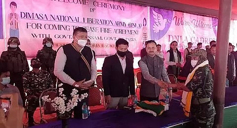 'Commander-in-chief' along with 46 Dimasa National Liberation, Army rebels surrender