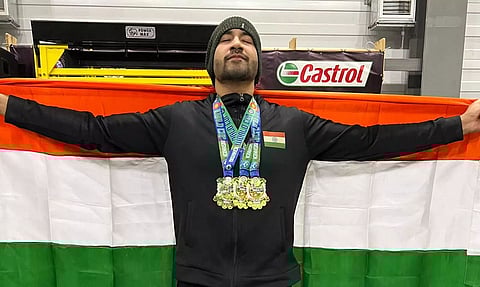 Adityaraj Sarma From Guwahati Wins 3 Gold Medals In World Power Lifting Competition