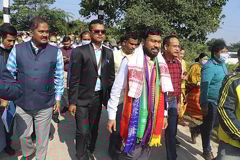 Union Minister Rameswar Teli visits site for bulk petroleum depot in Chirang