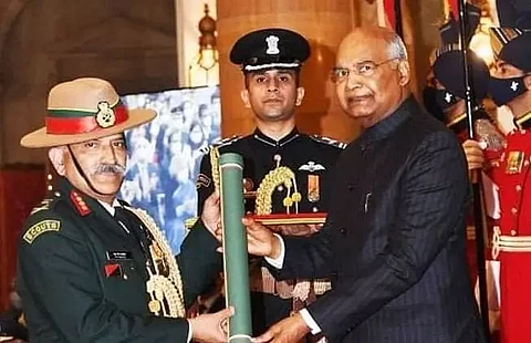 President honours Lt Gen Rana Pratap Kalita with Uttam Yudh Sewa Medal