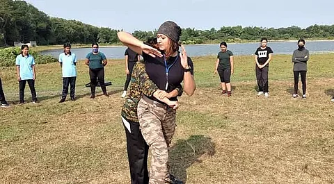 Free self-defense training for women and girls organized at Hazarapar Stadium Tezpur