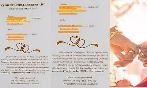 Guwahati-Based Lawyer's Indian Constitution-Themed Wedding Card Goes Viral