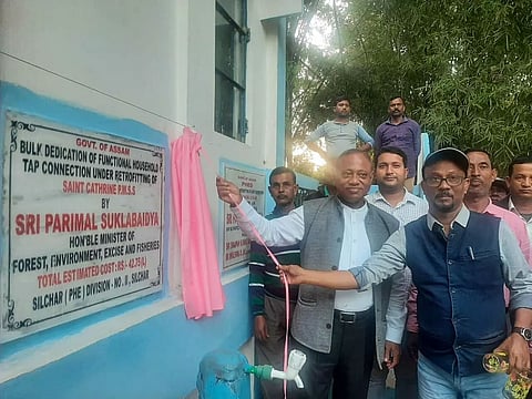 Minister Parimal Suklabaidya inaugurates drinking water project in Cachar district