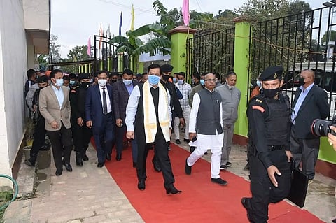 Union Minister Sarbananda Sonowal inspects IWAI Jetty at Loktak Lake in Manipur