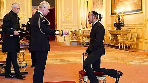 Lewis Hamilton receives knighthood at Windsor Castle