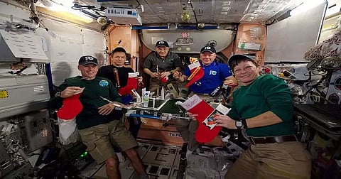 First time in history, ten people at once celebrated New Year in space