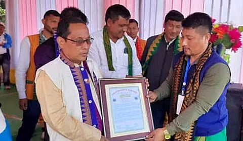 All Bodo Students' Union confers Fwrdanna Daimari Award to Nabin Malla Boro