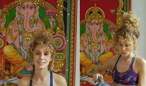'Money Heist' actress Esther Acebo has a Lord Ganesha painting at home
