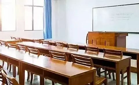 Secondary Additional (Contractual) Teachers boycott classes in Lakhimpur