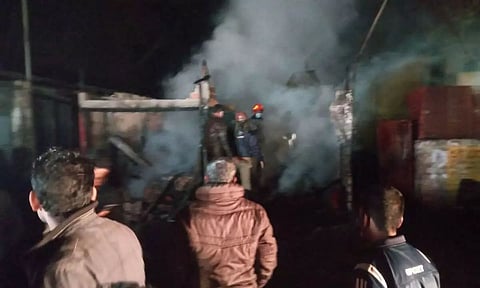 Massive Fire Erupts At Kalapahar In Guwahati