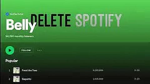 Delete Spotify' message appears mysteriously on Spotify itself