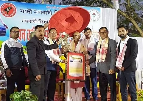 Mohan Bhaira Award conferred on Nikunja Pathak