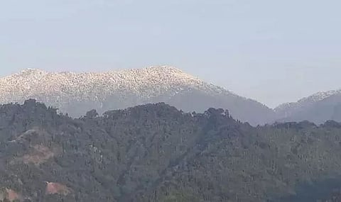 Daria Hill near Itanagar witnesses snowfall after 34 years