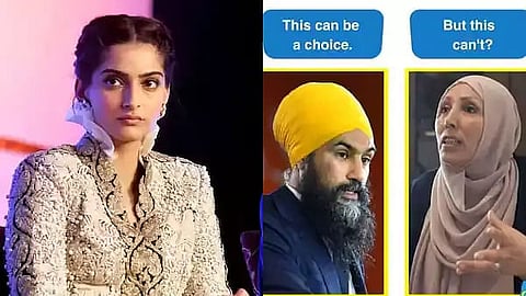 Sonam questions, 'If turban can be a choice, then why not hijab?'