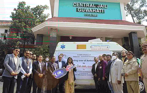 Guwahati Refinery donates ambulance to central jail
