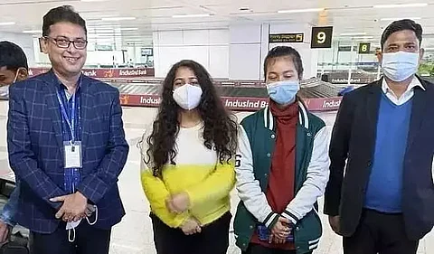 Ten Assam students arrive in New Delhi from Ukraine
