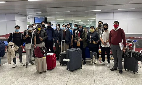 Another Batch of 12 Students From Assam Lands In New Delhi From Ukraine
