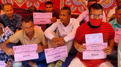 Home guard personnel initiate stir in Lakhimpur district