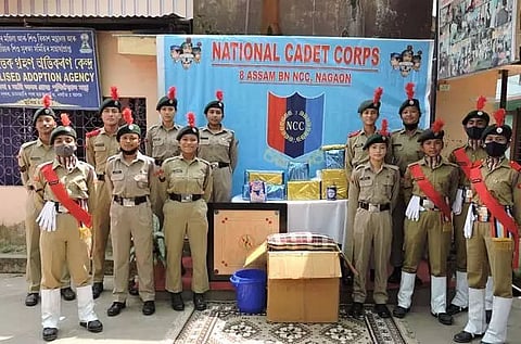 NCC cadets visit orphanage, distribute gifts in Nagaon